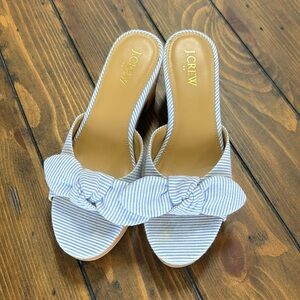J. Crew wooden heel sandals